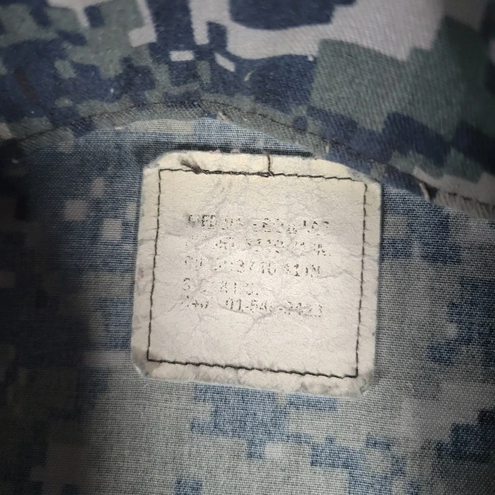 US Navy NWU Type I Mens Small Regular Blue Digital Camo Utility‎ Blouse Jacket